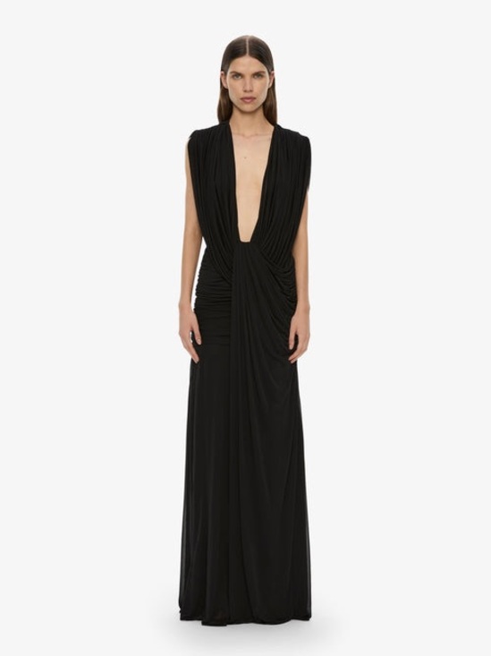 Christopher Esber Dresses & Skirts - Christopher Esber Black Plunging Draped Maxi Gown